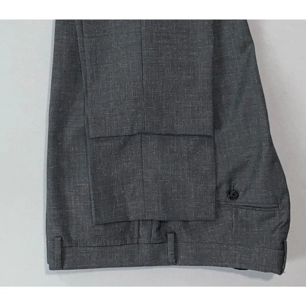 Banana Republic Marzotto Italian Fabric Wool Dress Pants, Linen Look 36X29.5 EUC